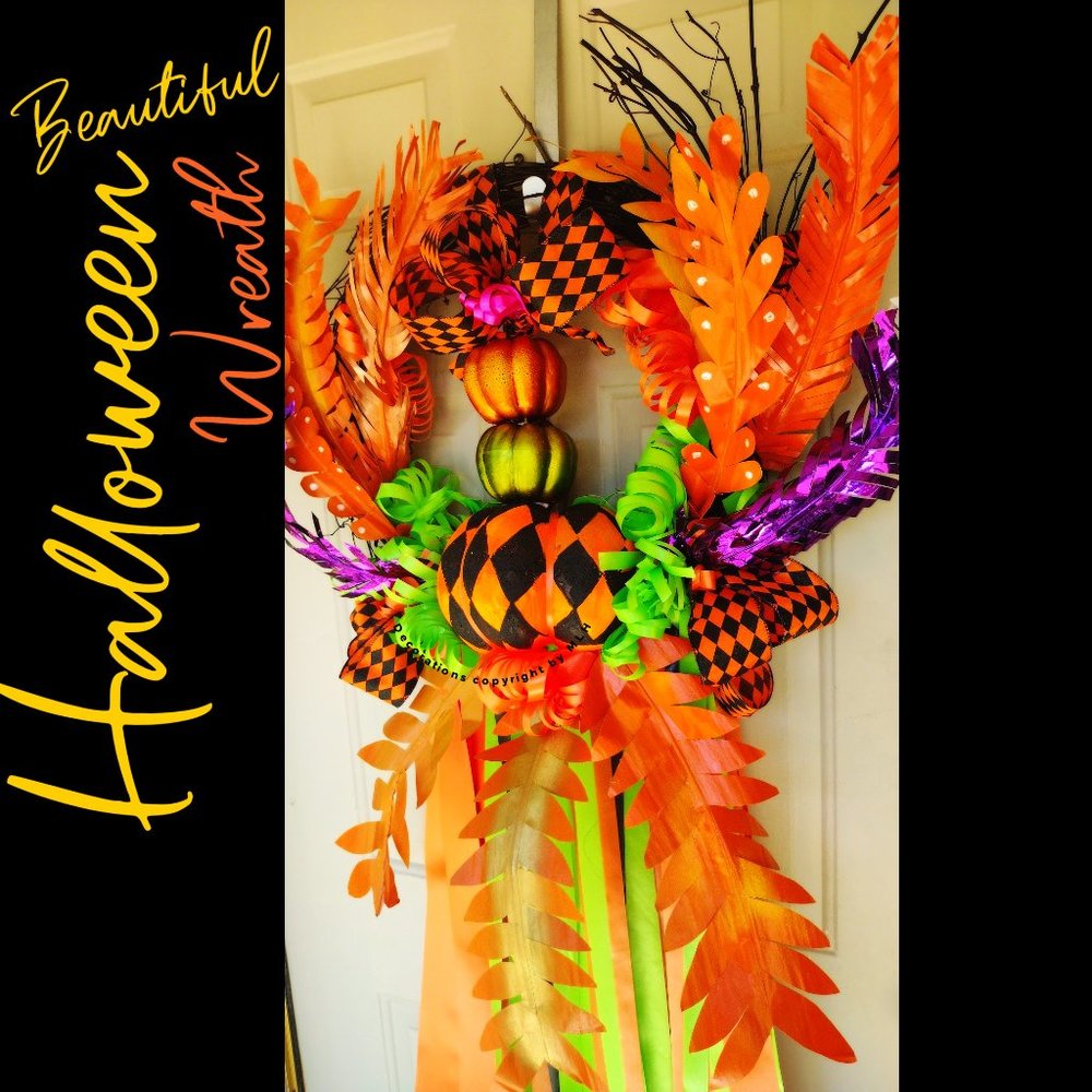Halloween Wreath Holidays Front Door Wreaths Decoration